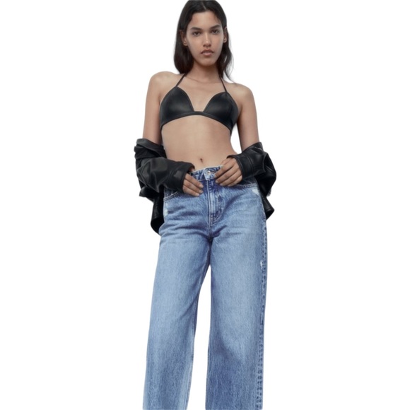 ZARA | Blue | Z1975 MID RISE STRAIGHT LONG LENGTH - Picture 8 of 13